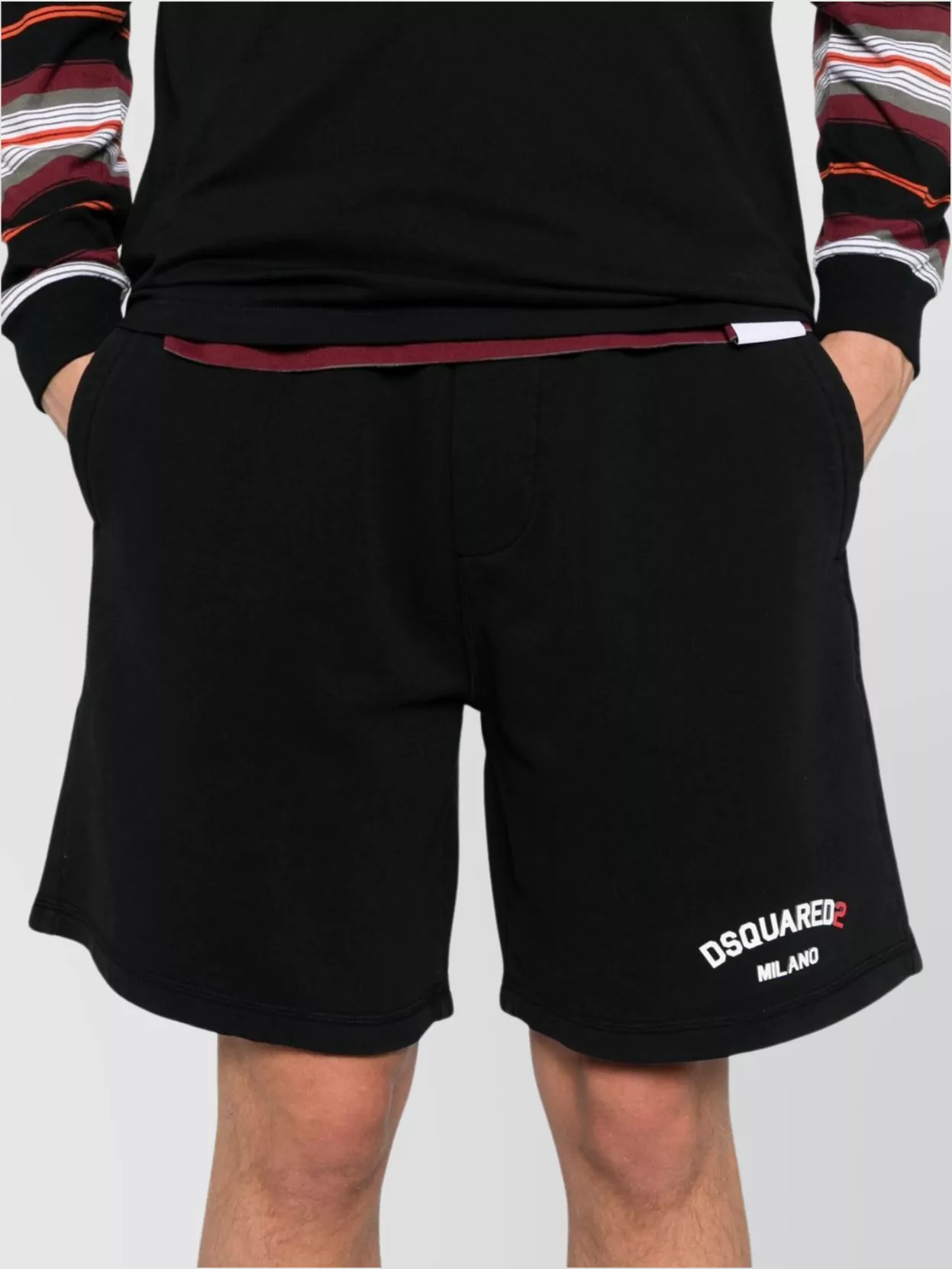 Dsquared2 Knee Length Shorts Featuring Side Pockets