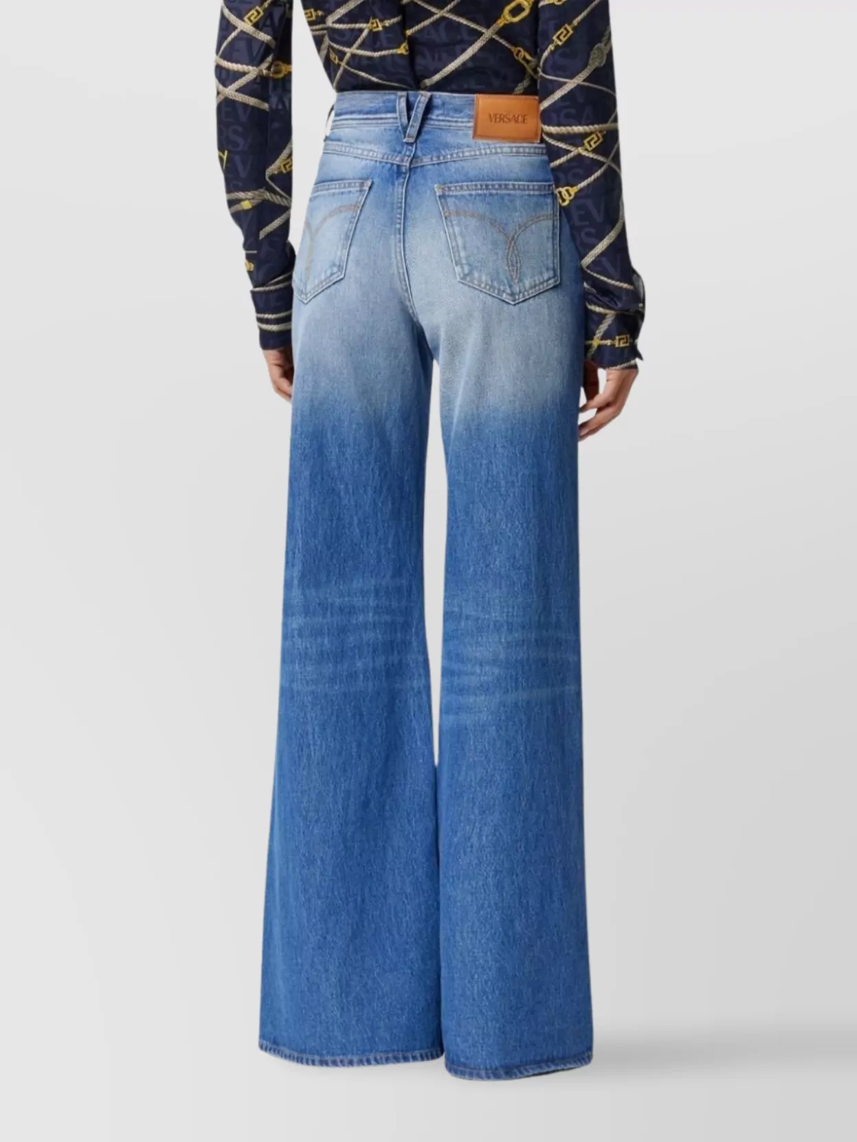 Versace High-Rise Waist Denim Trousers