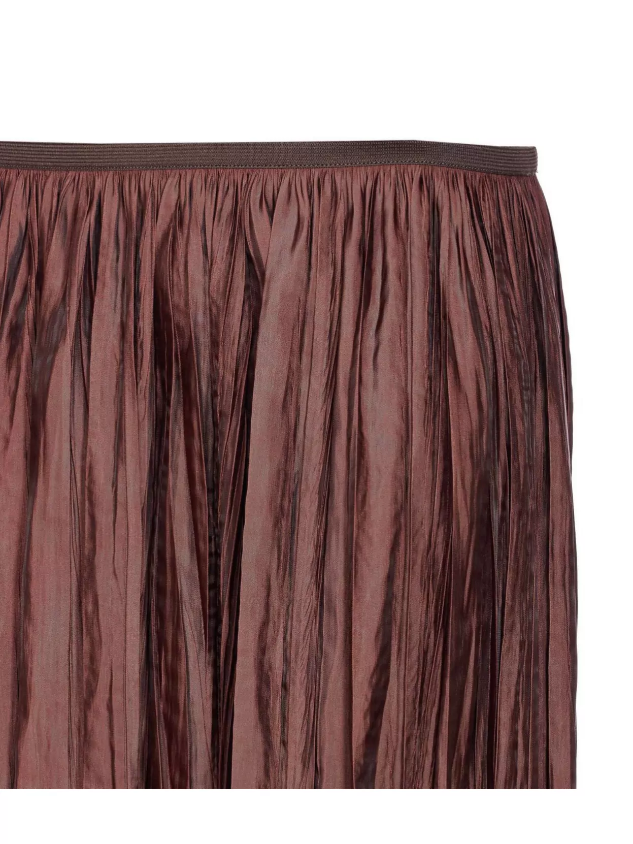 Roberto Collina Crinkled Texture Midi Pleated Sheer Overlay Skirt