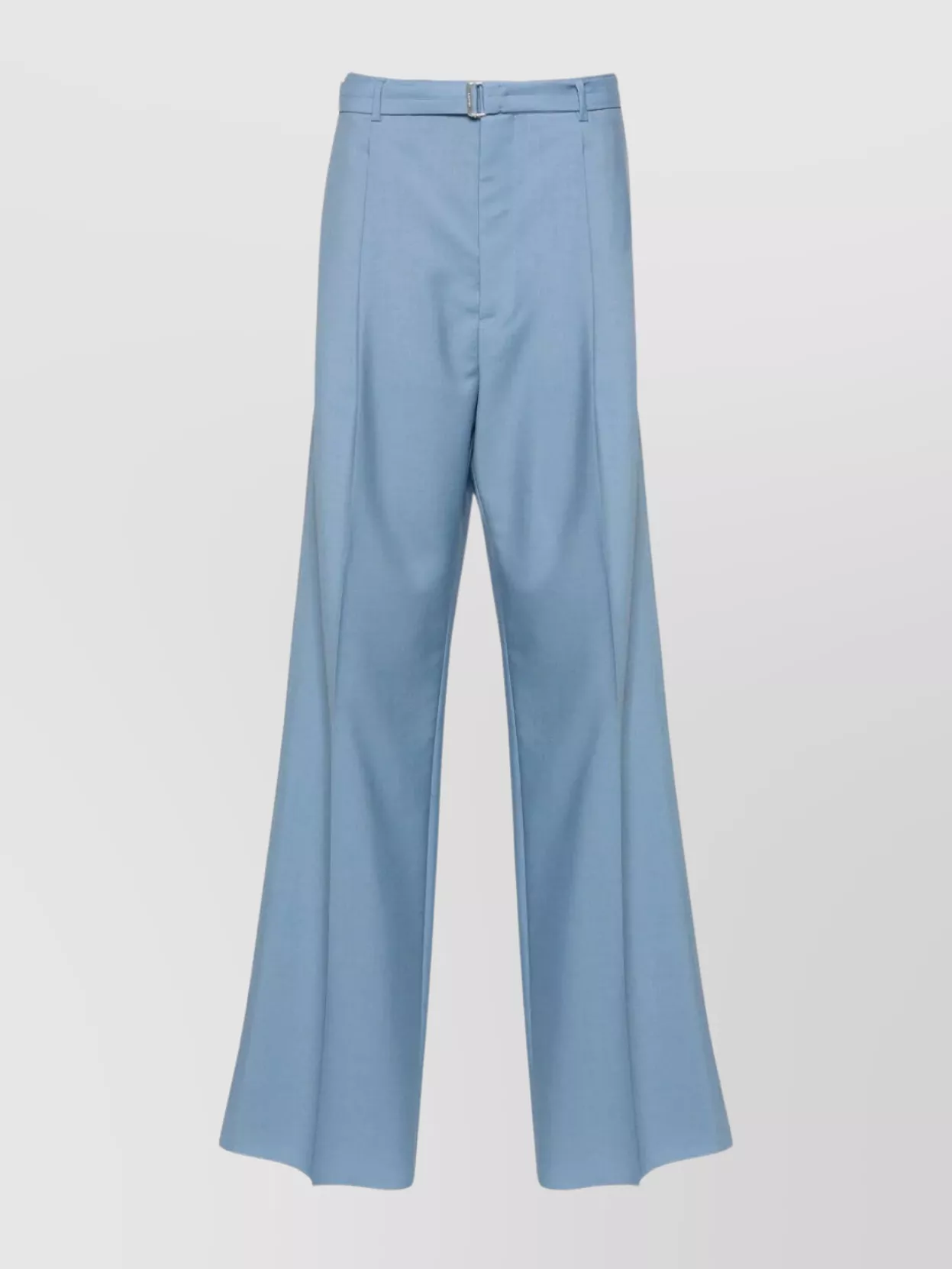 Shop Lanvin Wide-leg Trousers With Front Pleats And Belt Loops