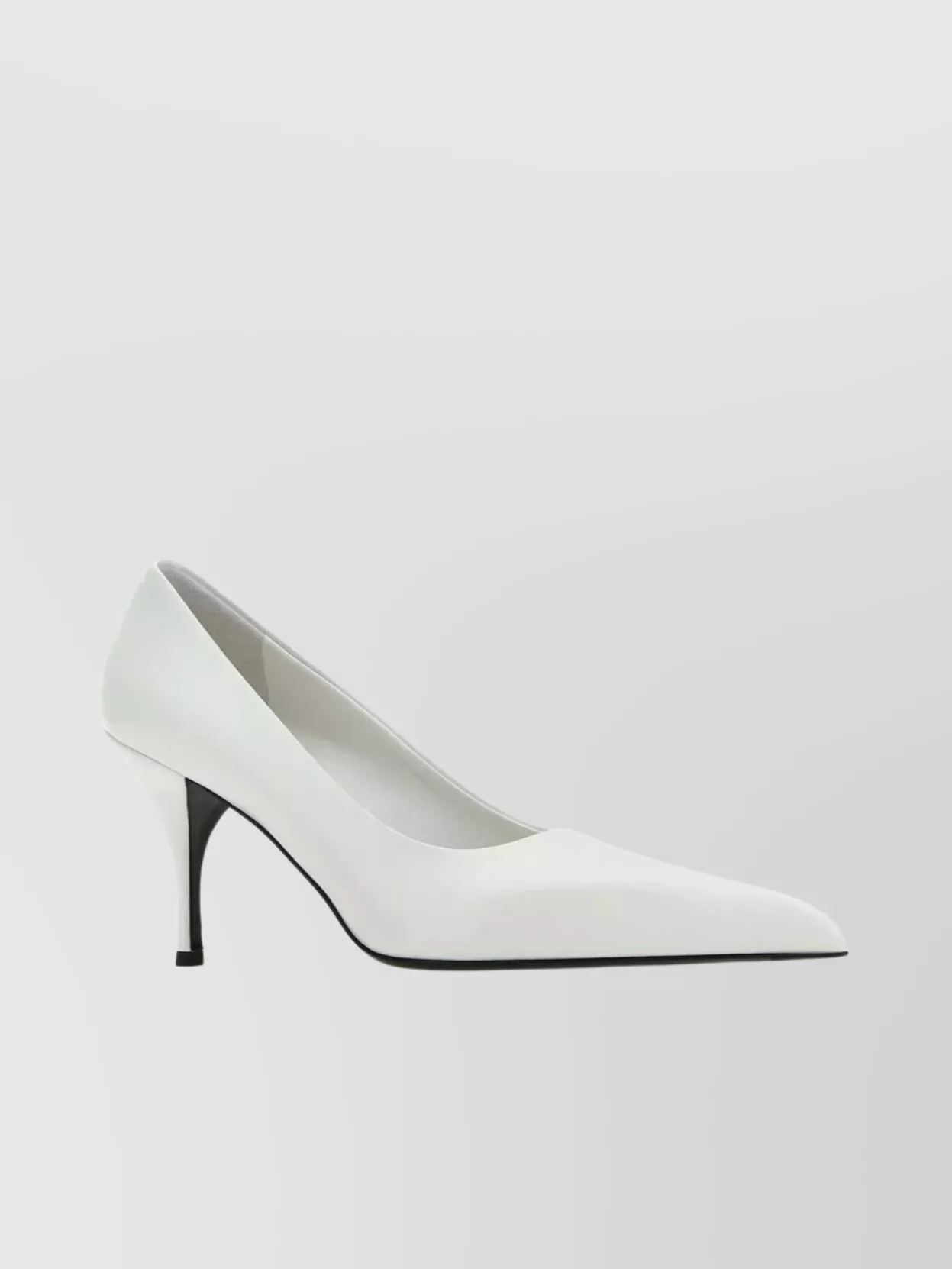 Shop Prada Leather Pumps With Pointed Toe And Stiletto Heel