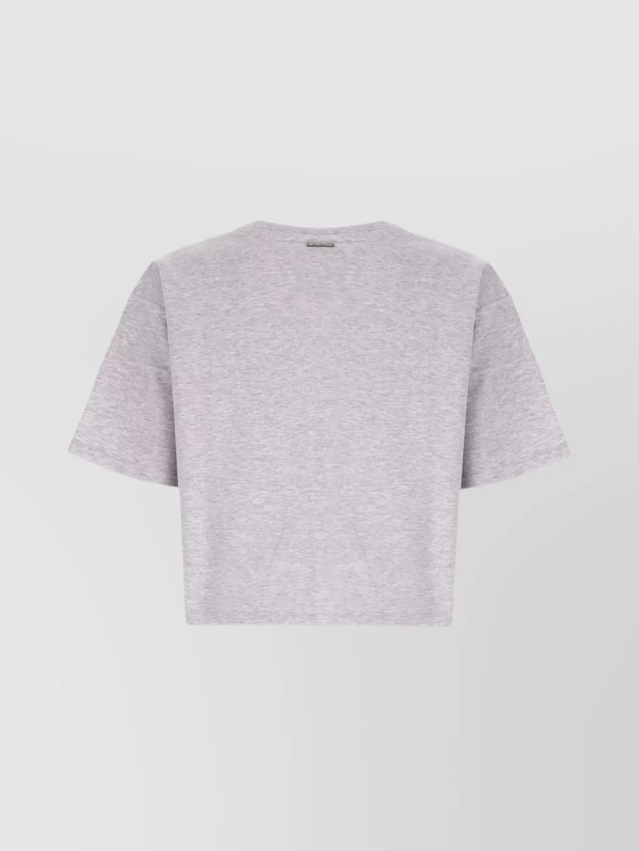 Michael Kors Cotton Blend Cropped T-Shirt With Crew Neck
