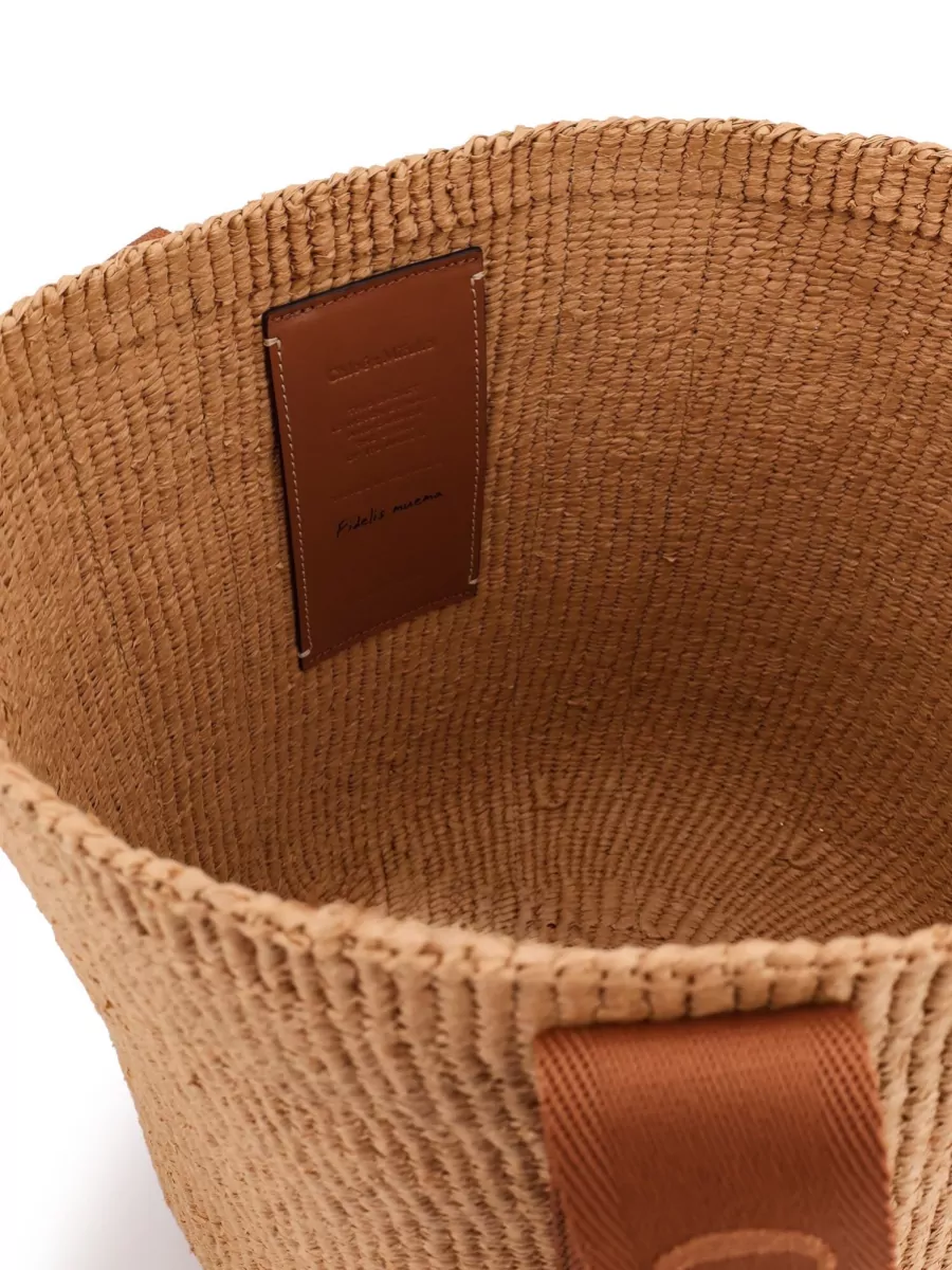 Chloé Woody Raffia Shoulder Bag