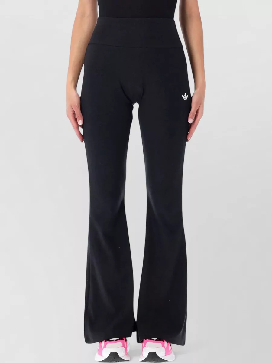 Adidas Originals Ribbed high-rise flared leggings