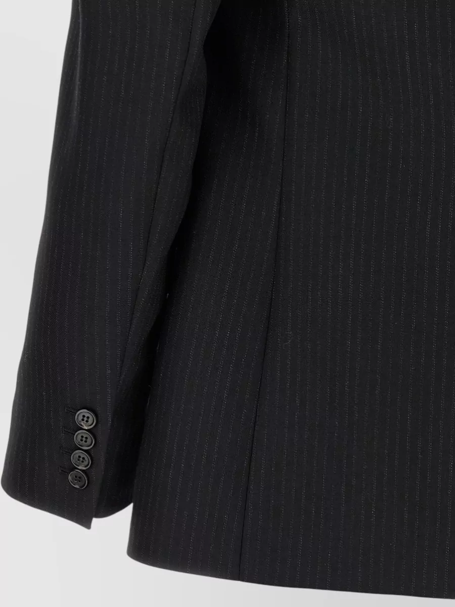 Saint Laurent Wool Pinstripe Single-Breasted Suit Jacket