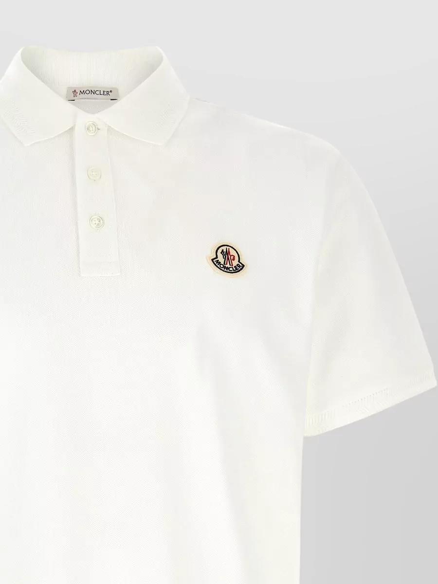Moncler Cotton Logo Patch Polo Shirt