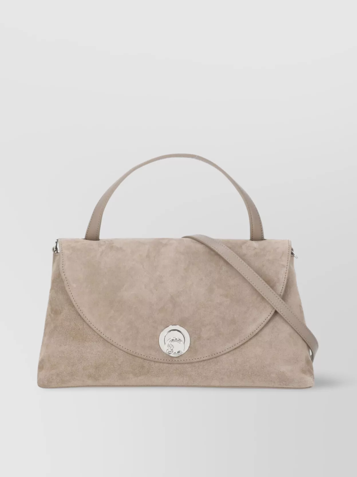 Coccinelle Dove Grey Suede Leather Shoulder Bag