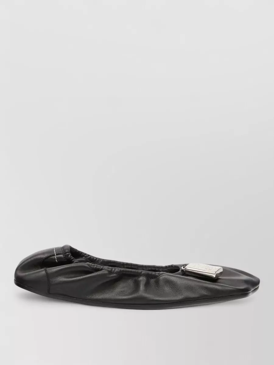 Mm6 Maison Margiela Leather Ballerina Shoes