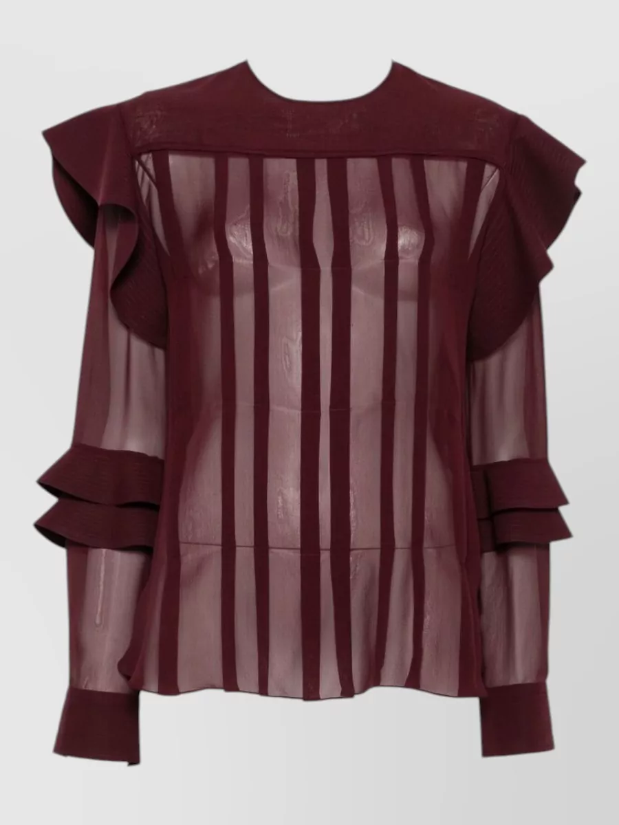 Lanvin silk long-sleeve blouse