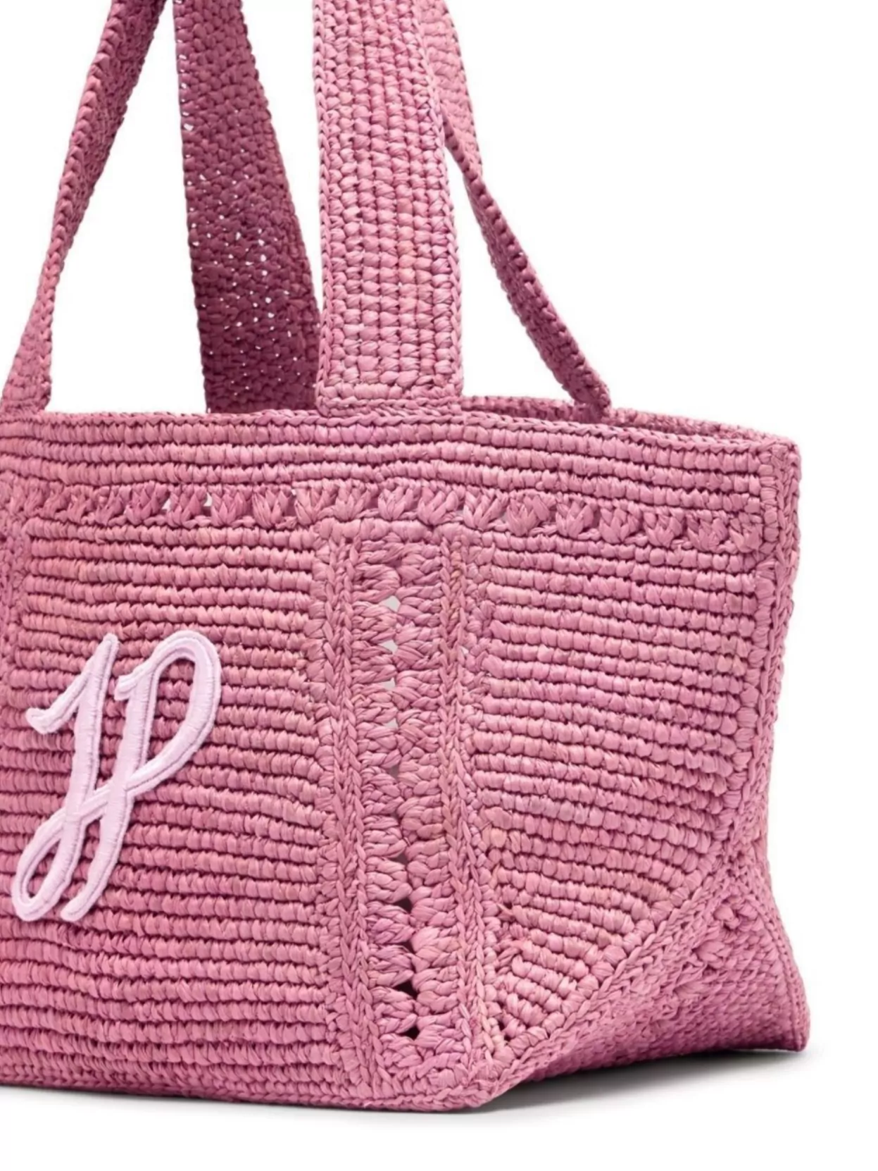 Patou Textured Weave Tote Bag Handles
