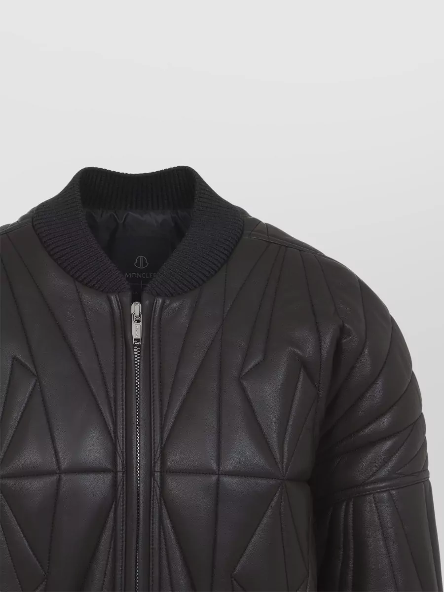 Moncler Rick Owens Geocamo Cropped Leather Jacket