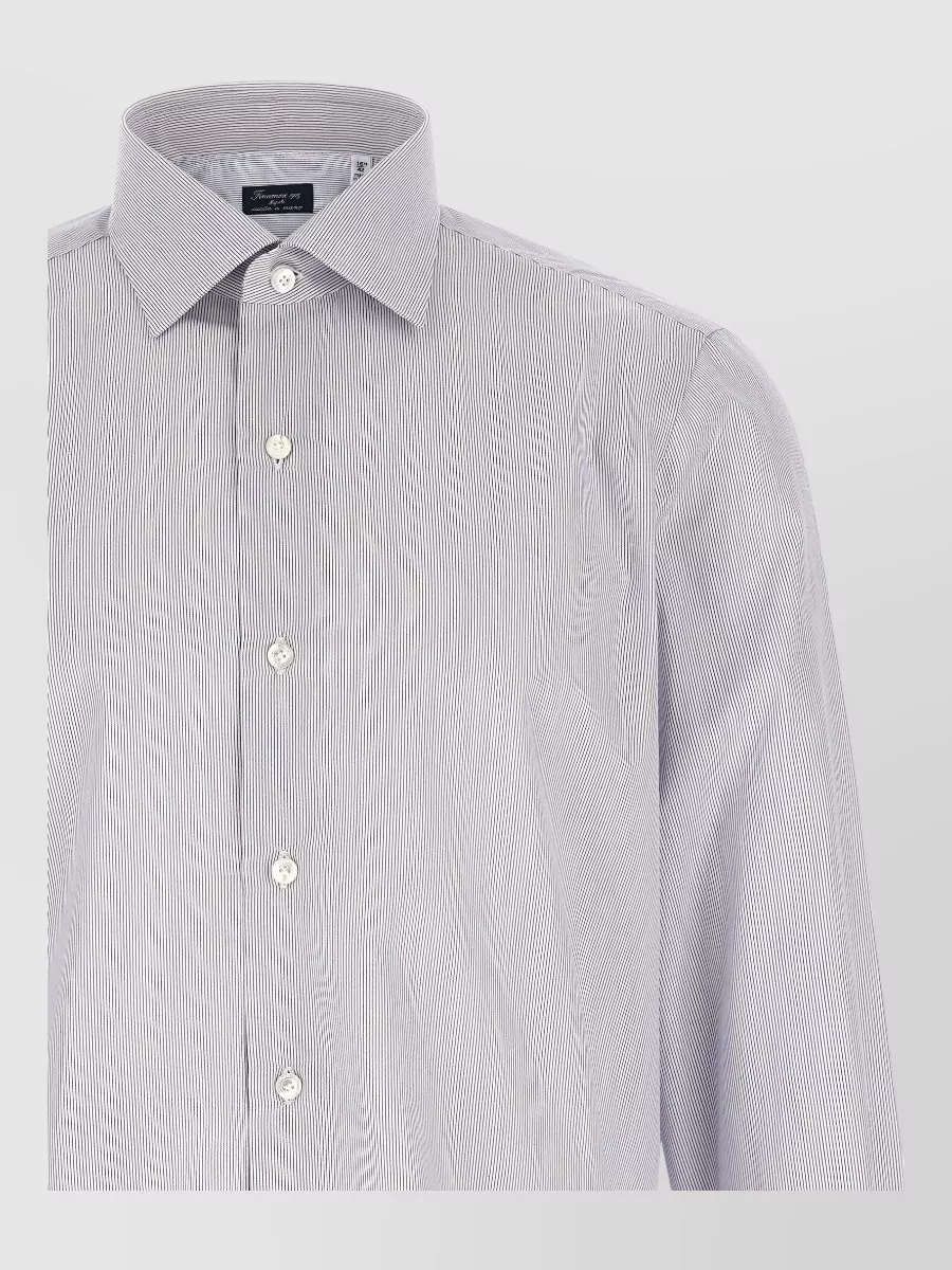 Finamore striped long-sleeve shirt