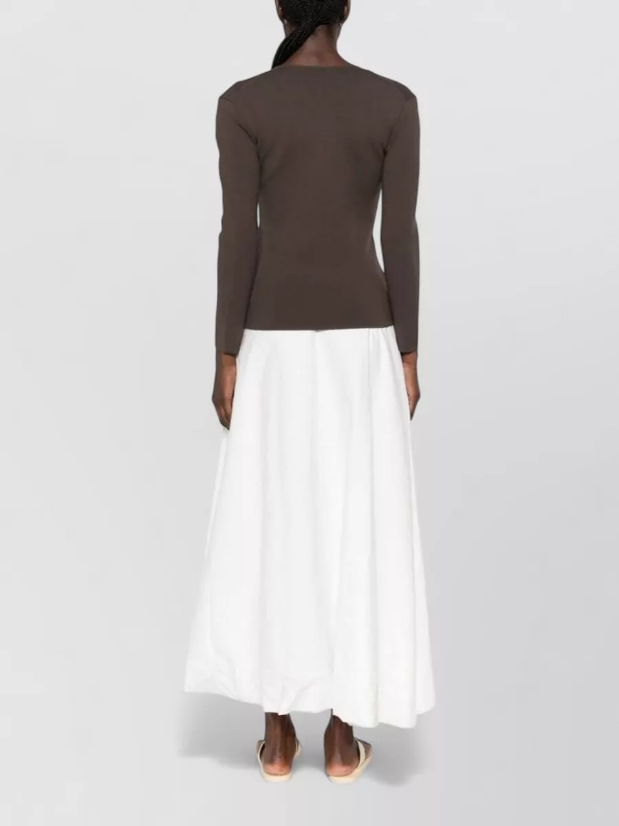 Totême Ribbed Slim-Fit V-Neck Knitted Top