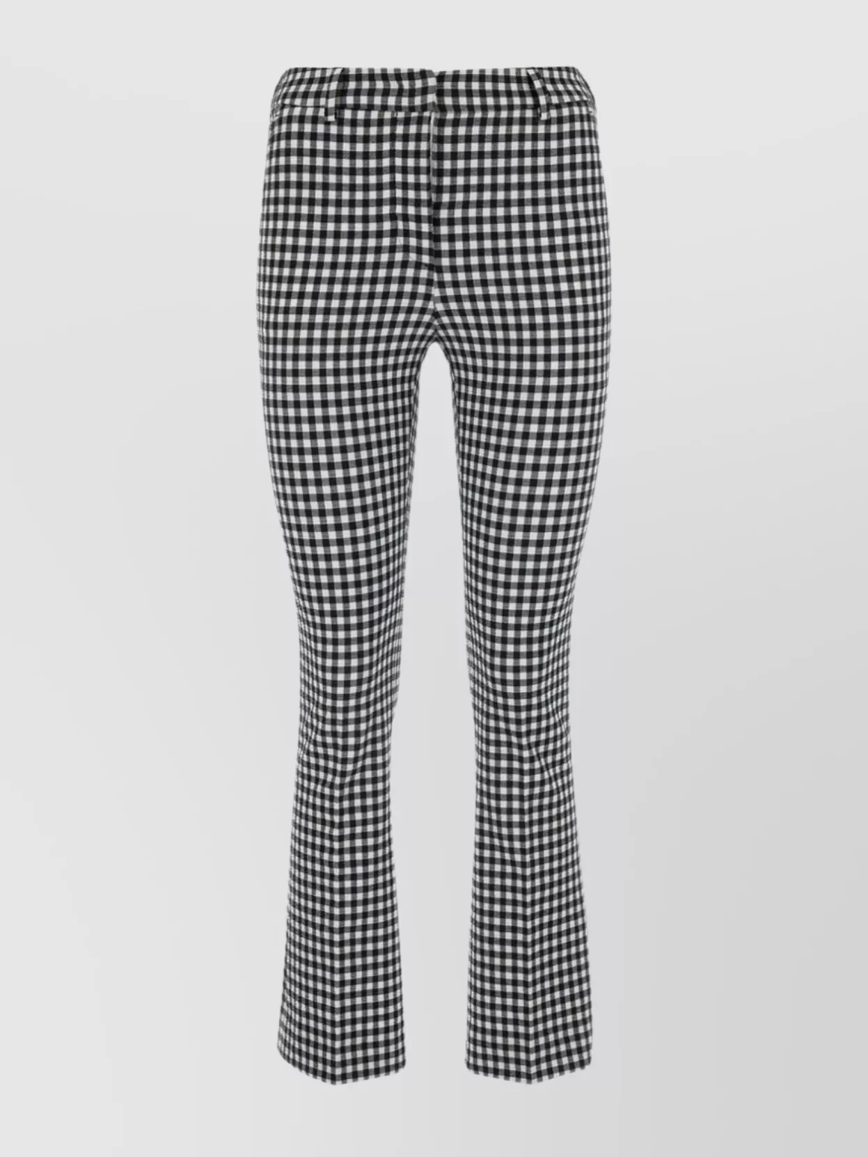Pt Torino Checkered Pattern Cropped Stretch Pant In Black