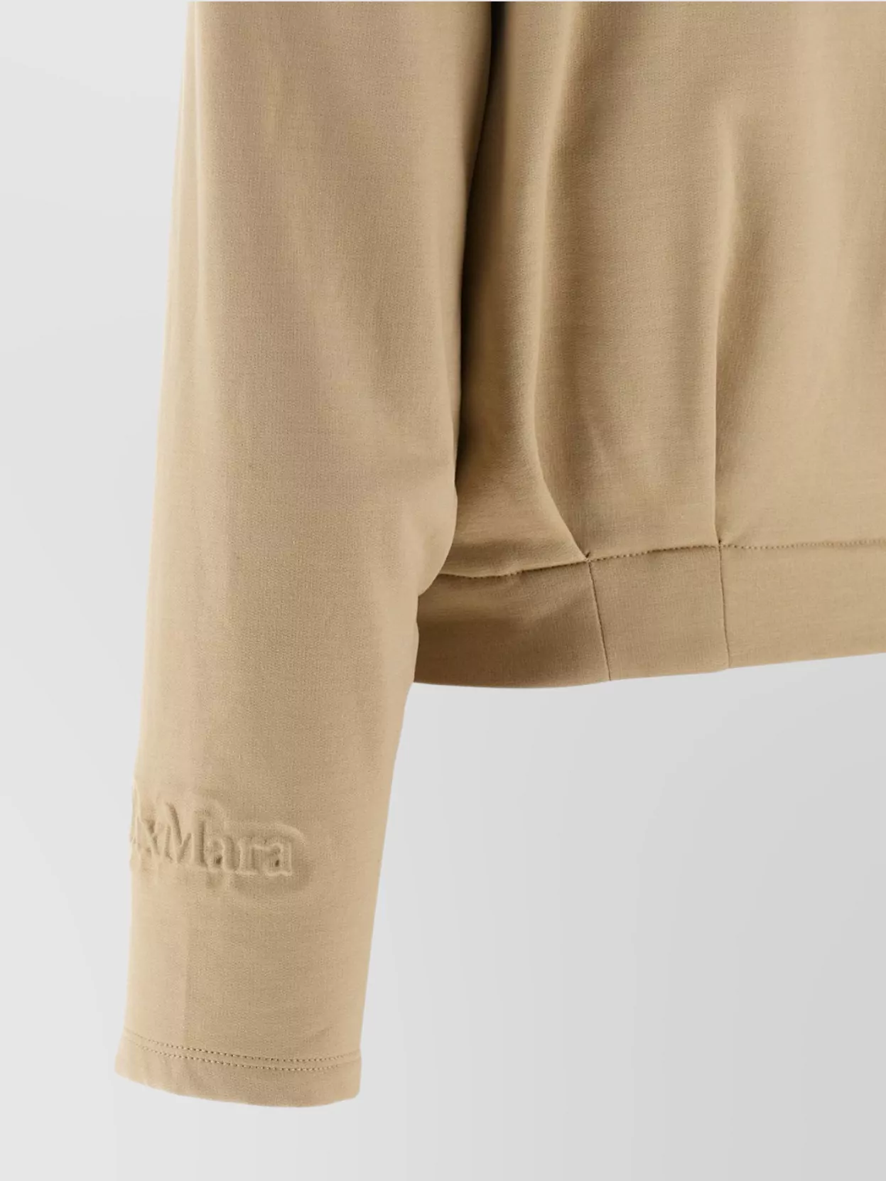 Max Mara Collared Sweatshirt With Front Pockets And Long Sleeves In Brown