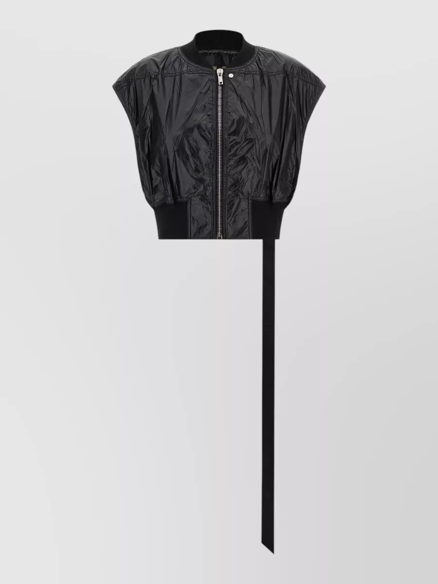 Rick Owens Drkshdw nylon sleeveless cropped bomber jacket
