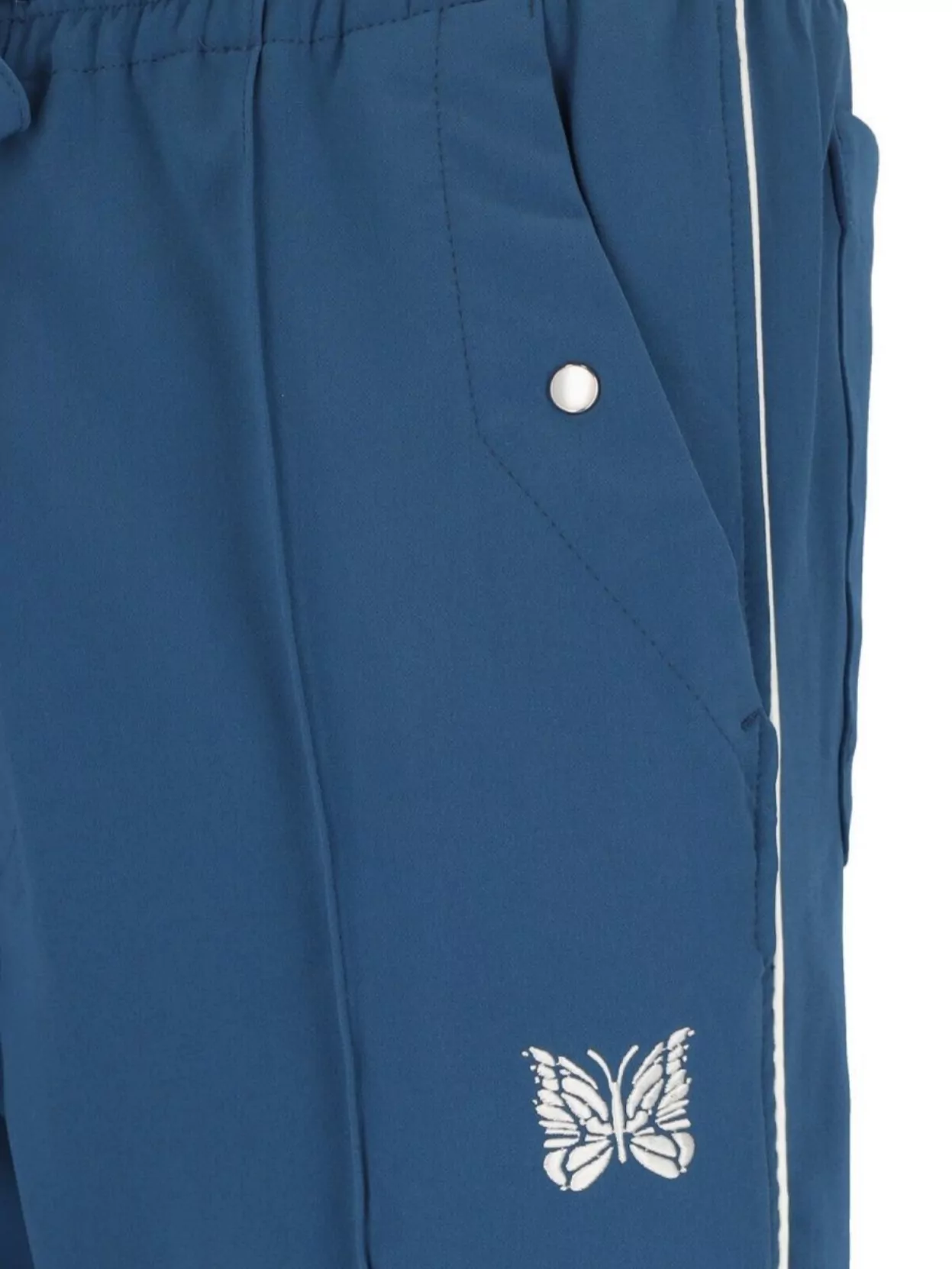 Needles Straight Trousers With Contrast Piping And Elastic Waistband