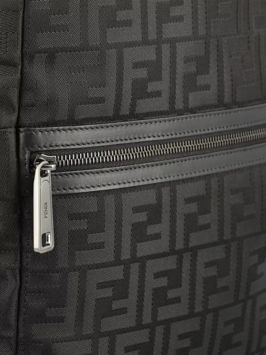 Fendi Lui Ff Nylon Backpack Top Handle Straps