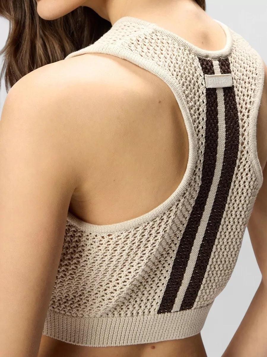 Pinko Crochet Mesh Sleeveless Top