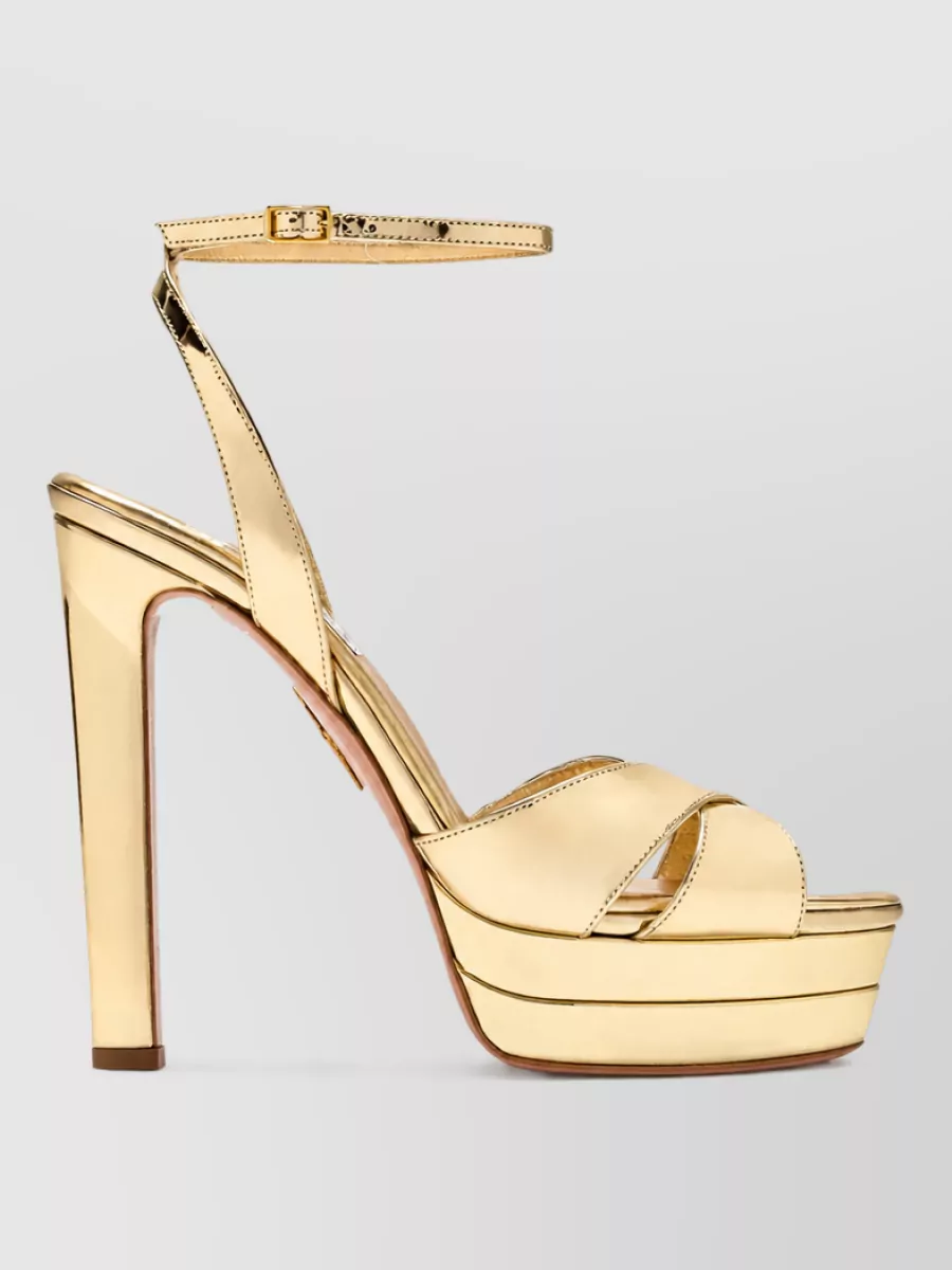 Aquazzura Synthetic Leather Platform Sandals