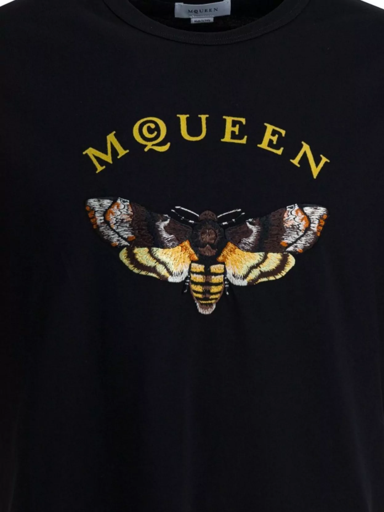 Alexander Mcqueen Short Sleeve Crew Neck Embroidered T-Shirt