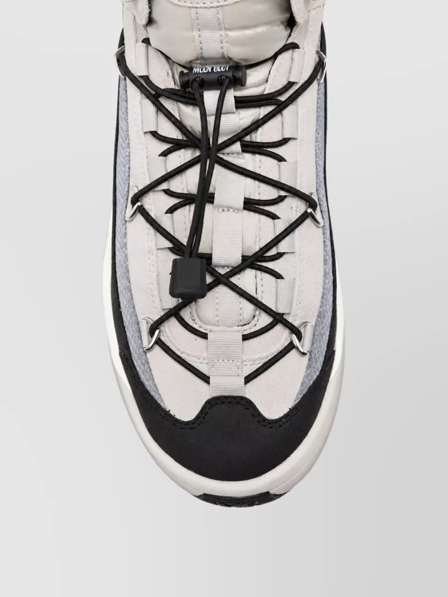 Moon Boot Leather Panelled High-Top Sneakers