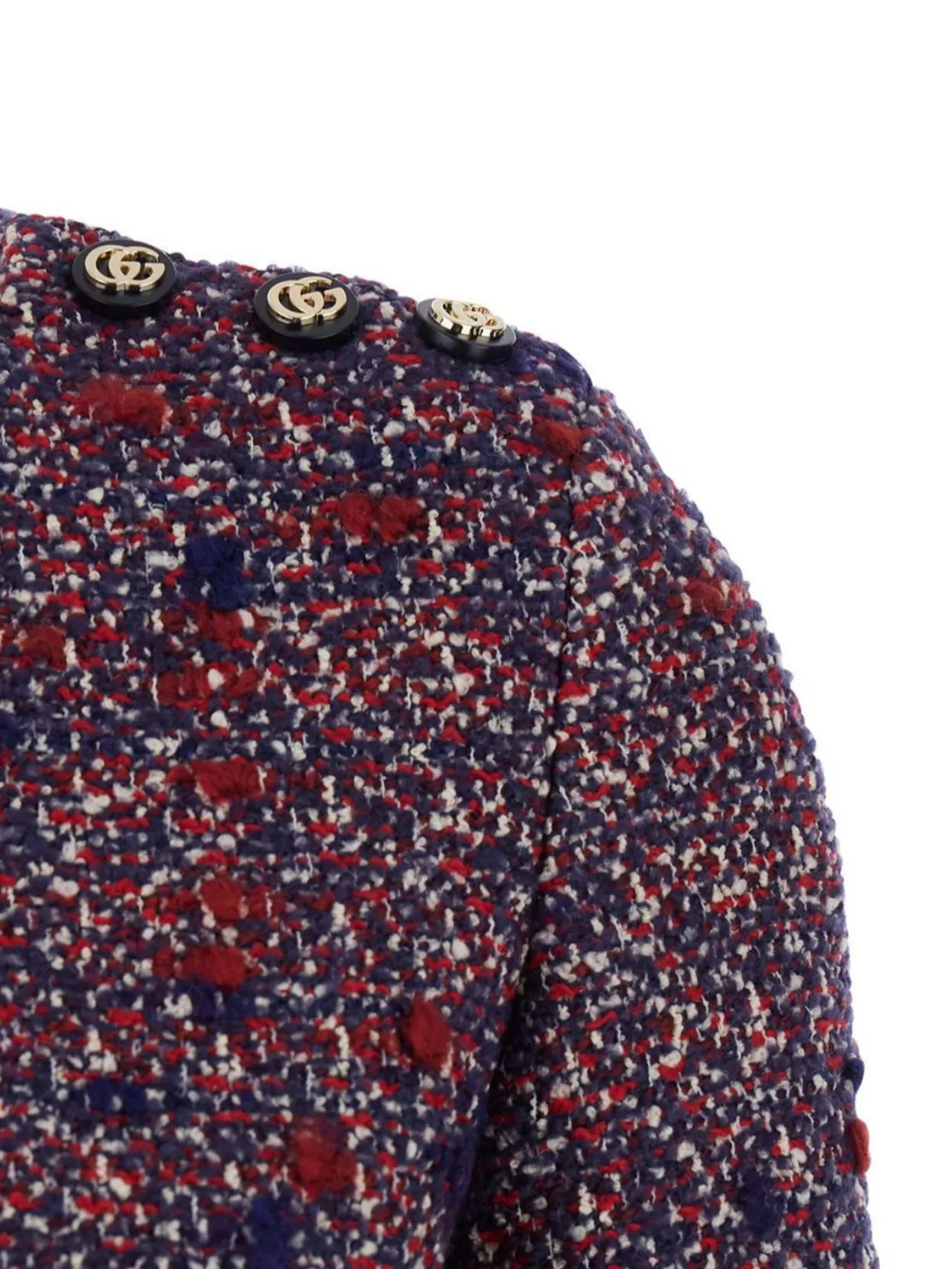 Gucci Textured Fabric Dress Featuring Button Detail