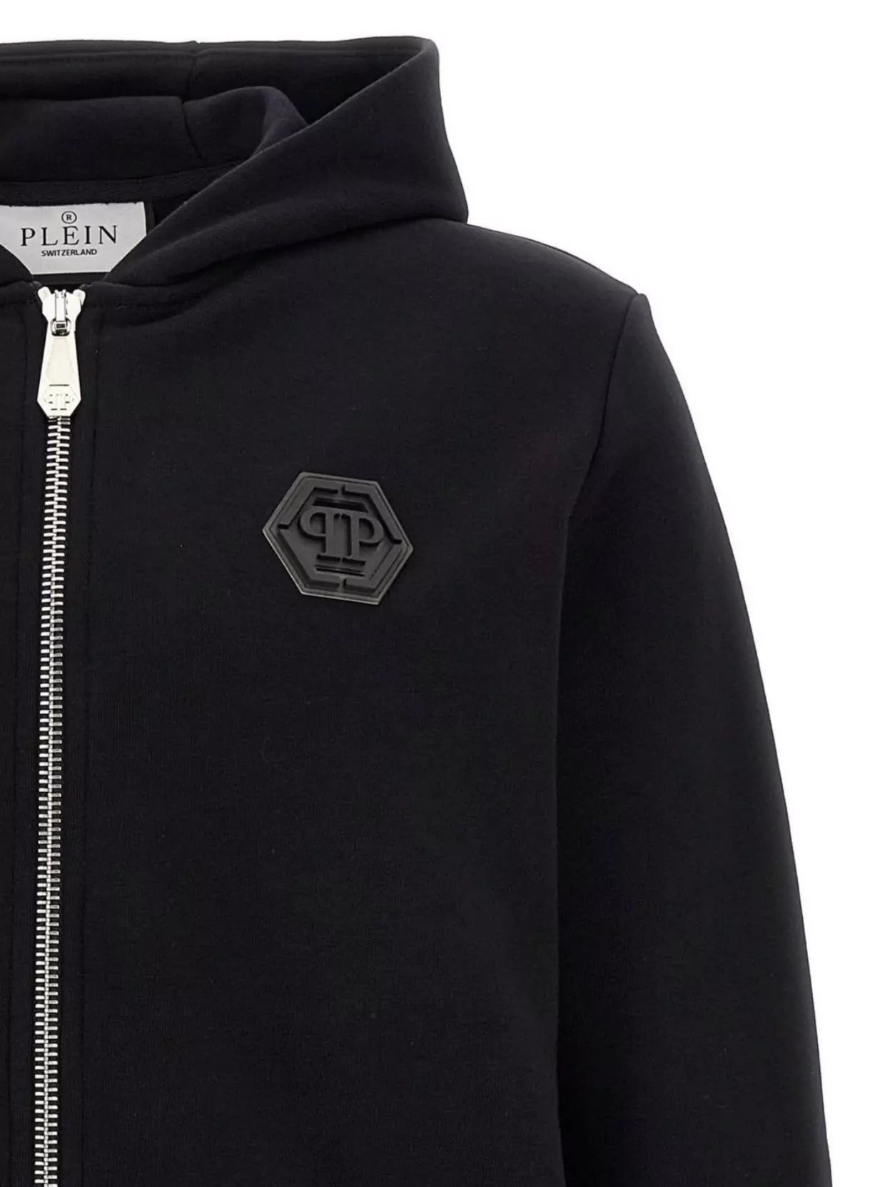 Philipp Plein Hooded Logo Patch Sweater