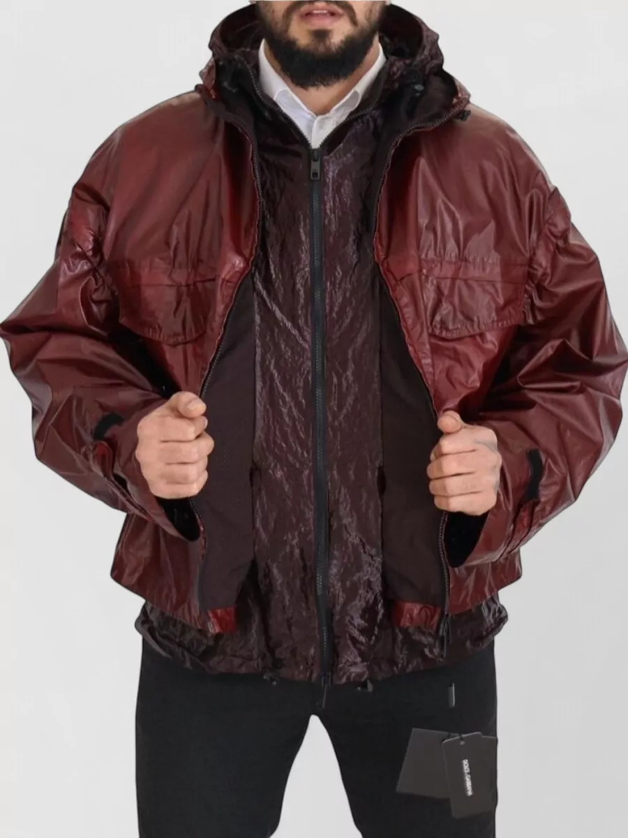 Dolce&Gabbana Hooded Cotton Raincoat