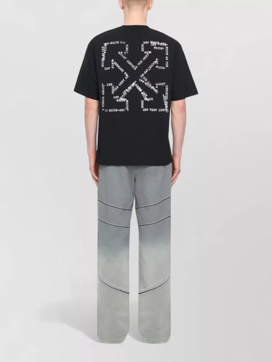 Off-White Cotton Logo Print T-Shirt
