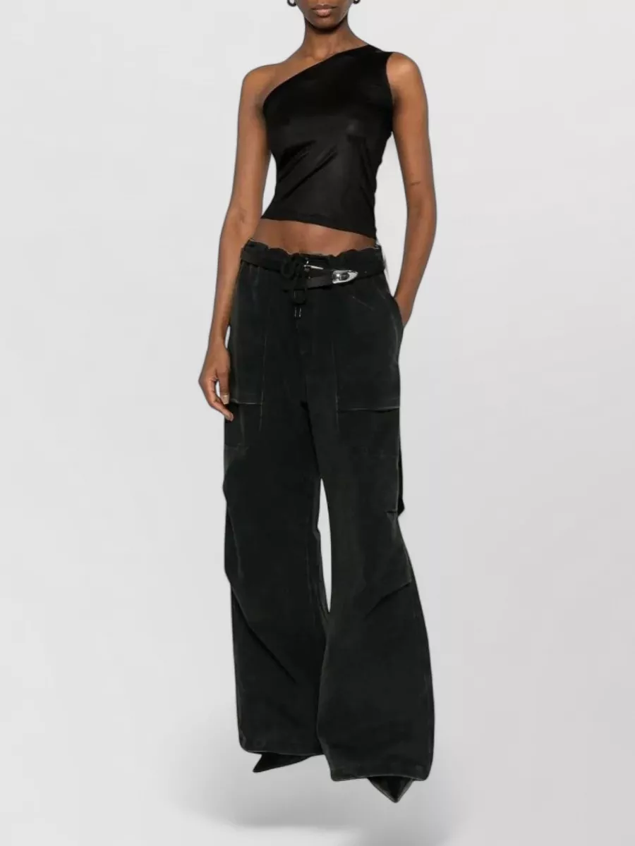 Rick Owens Drkshdw One-Shoulder Asymmetric Sleeveless Top