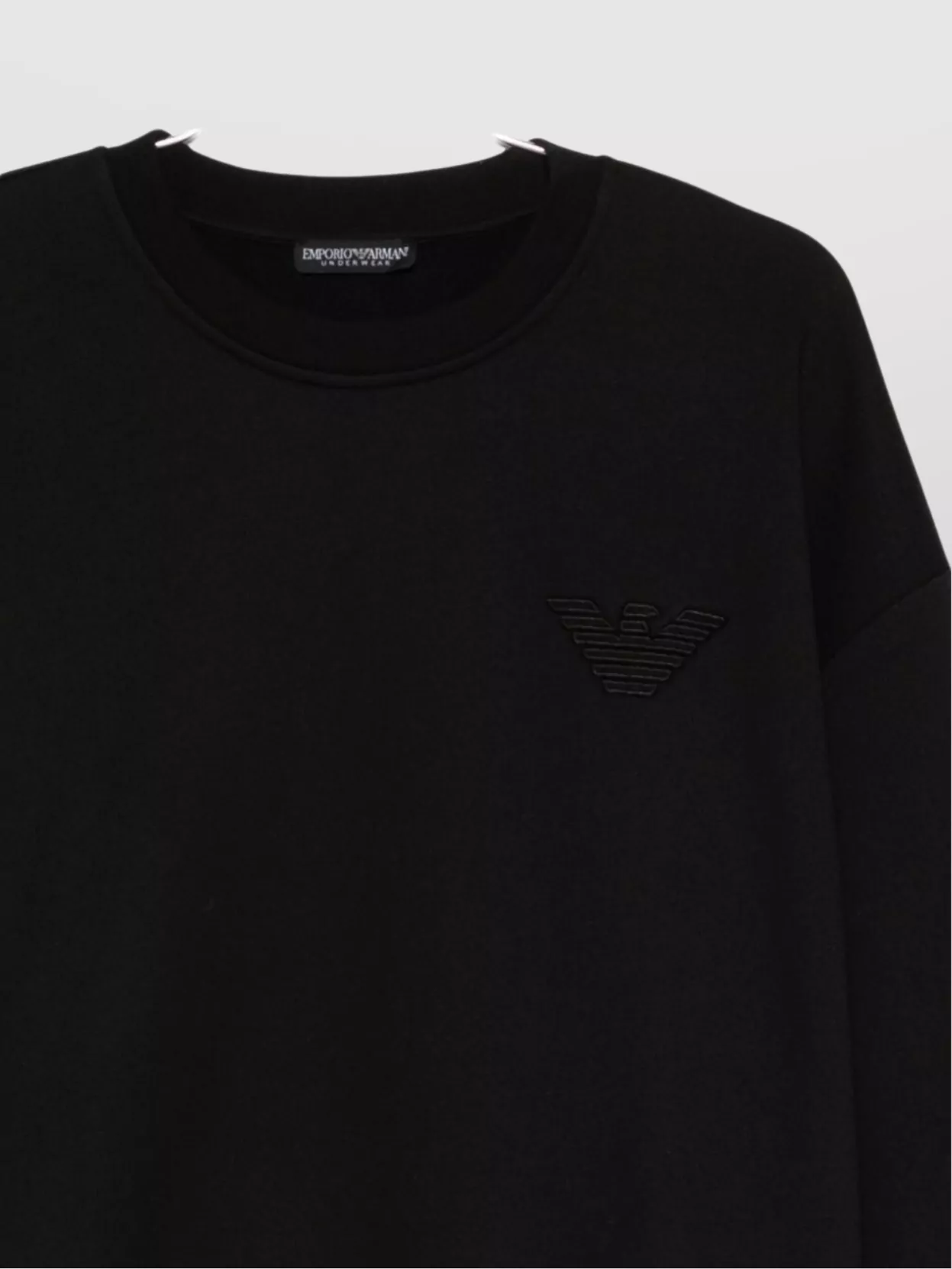 Emporio Armani Crew Neck Long Sleeve Knit Sweatshirt