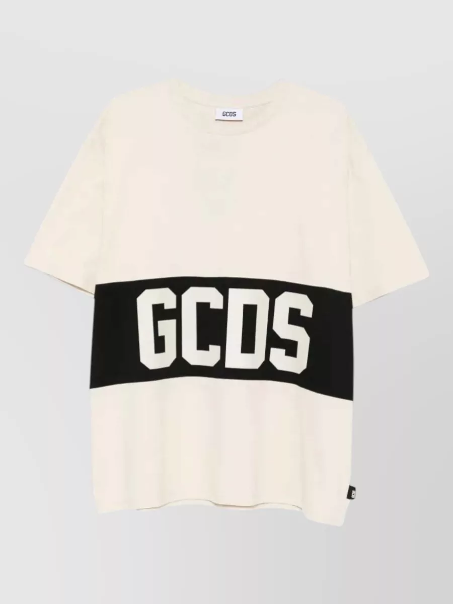 GCDS striped loose-fit cotton t-shirt