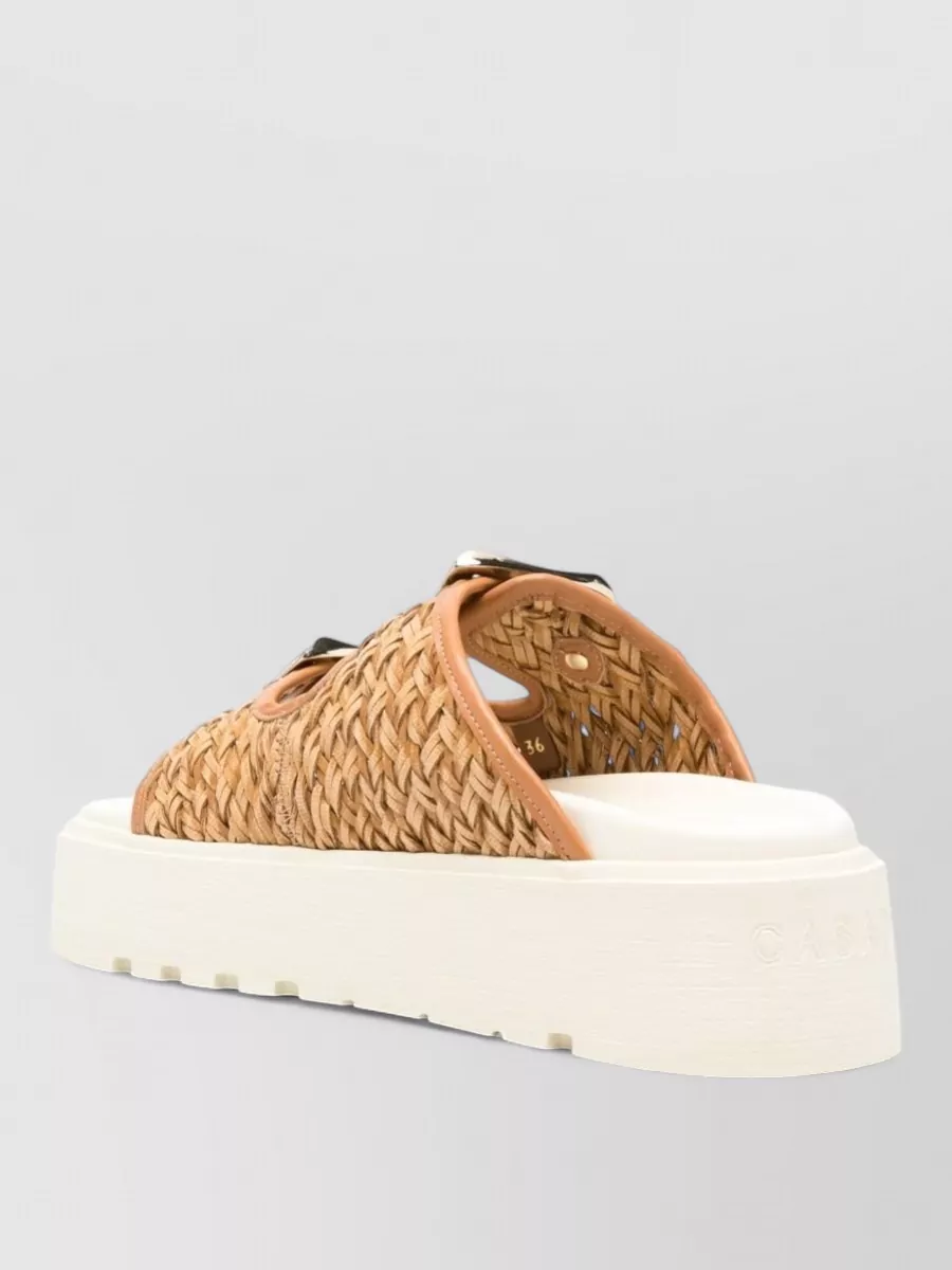 Casadei Woven Platform Sandals