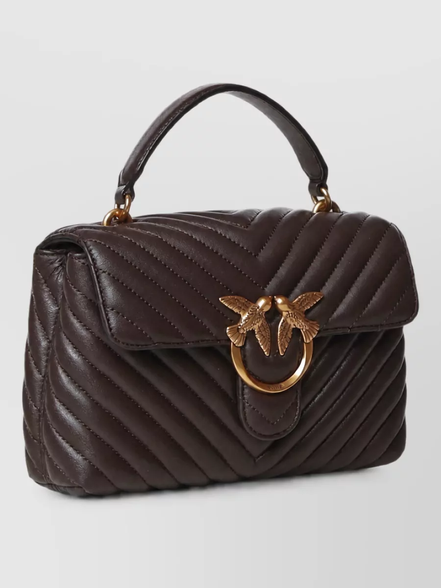 Pinko Love Bag Puff Leather Clutch Bag