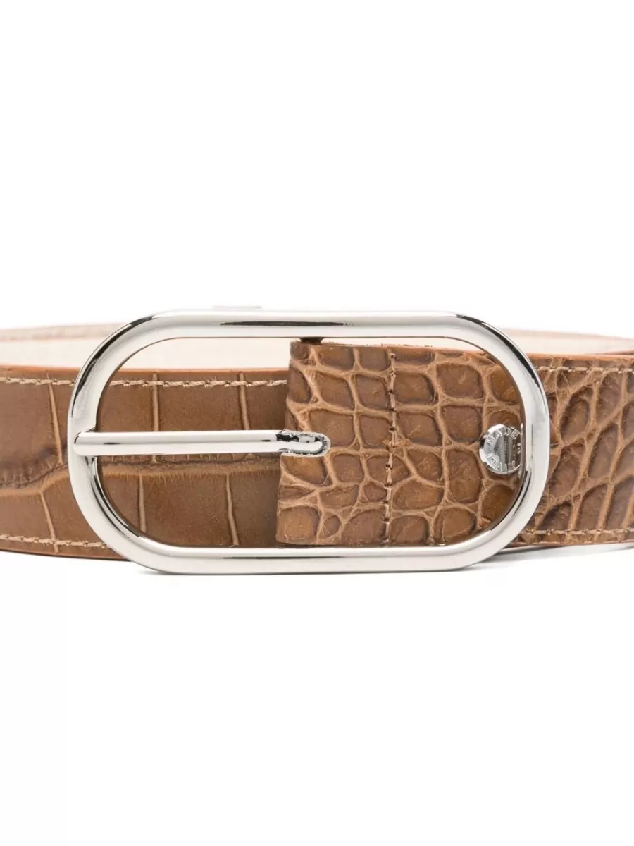 Herskind Crocodile Embossed Leather Belt