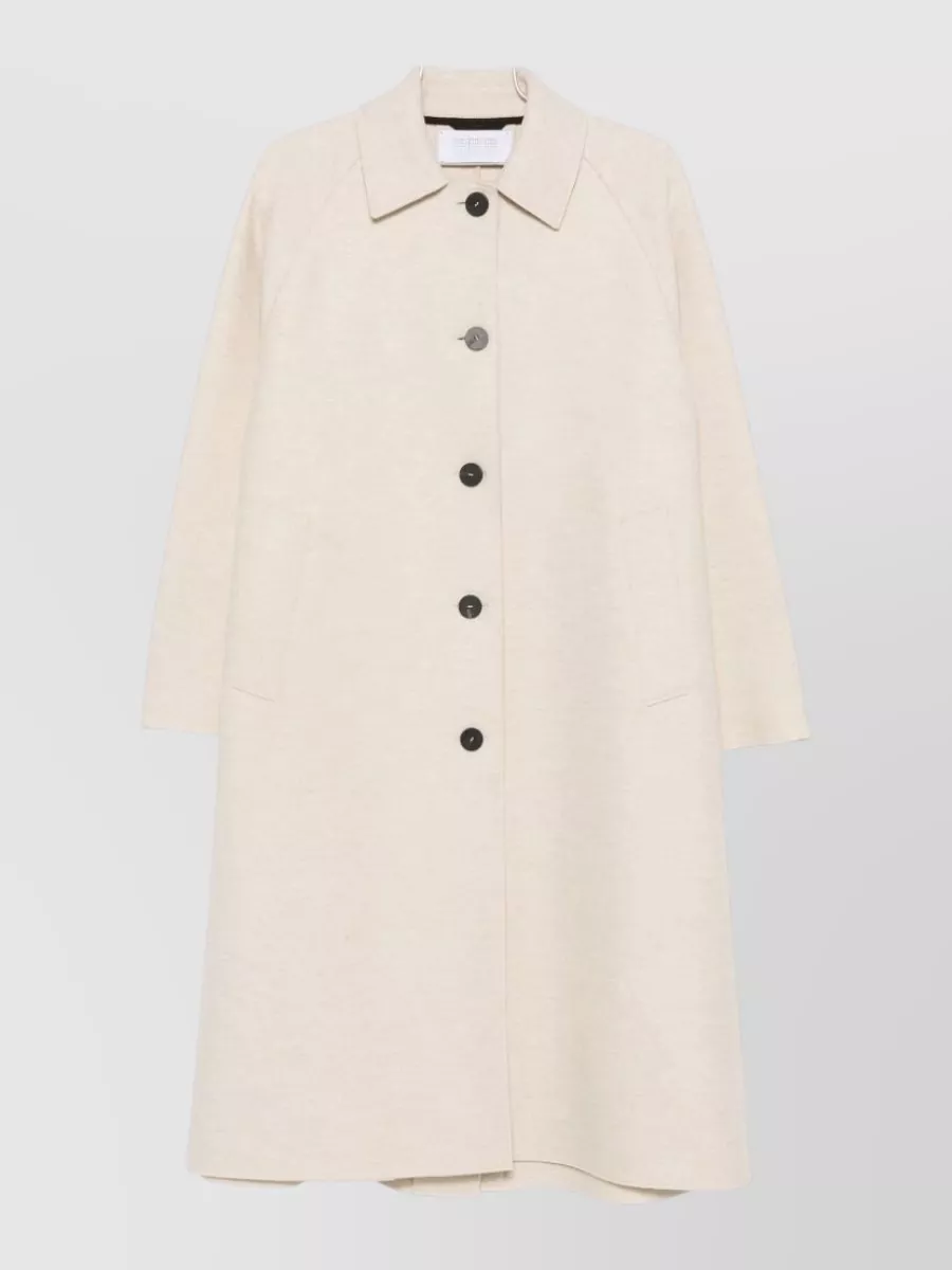 Harris Wharf London Virgin Wool Single-Breasted Long Coat