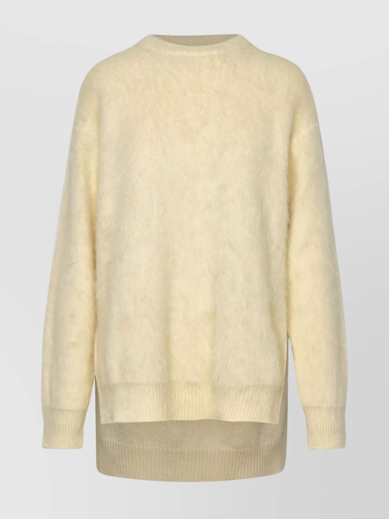 Shop Jil Sander Crew Neck Drop Shoulder Sweater