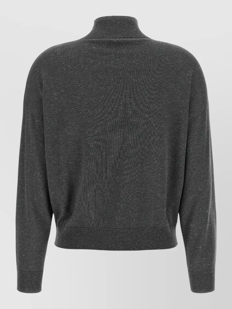 Peserico wool blend lame turtleneck sweater