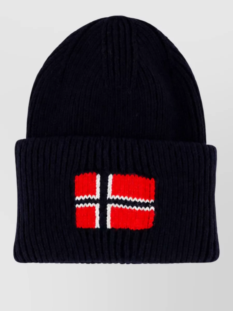 Napapijri wool blend ribbed beanie