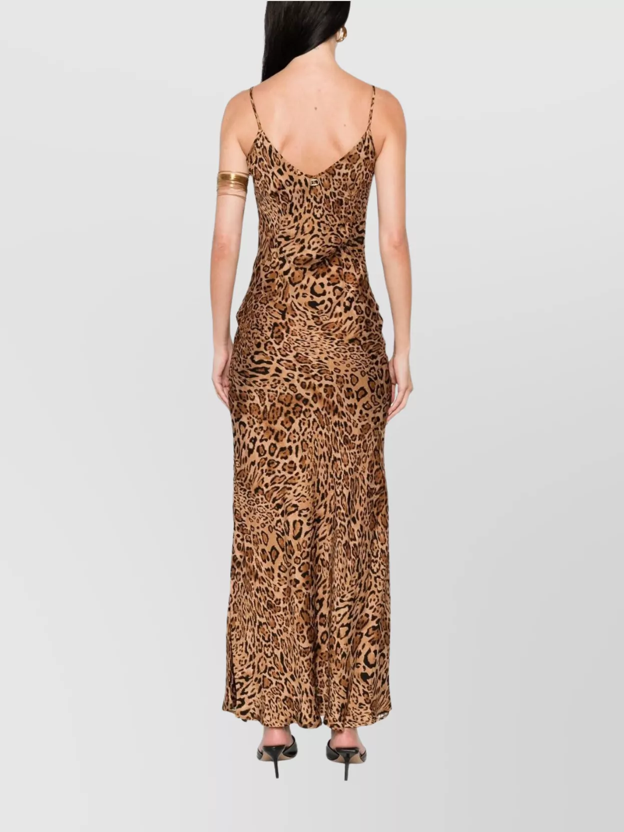 Twin-Set Maxi Animal Print Sleeveless Dress