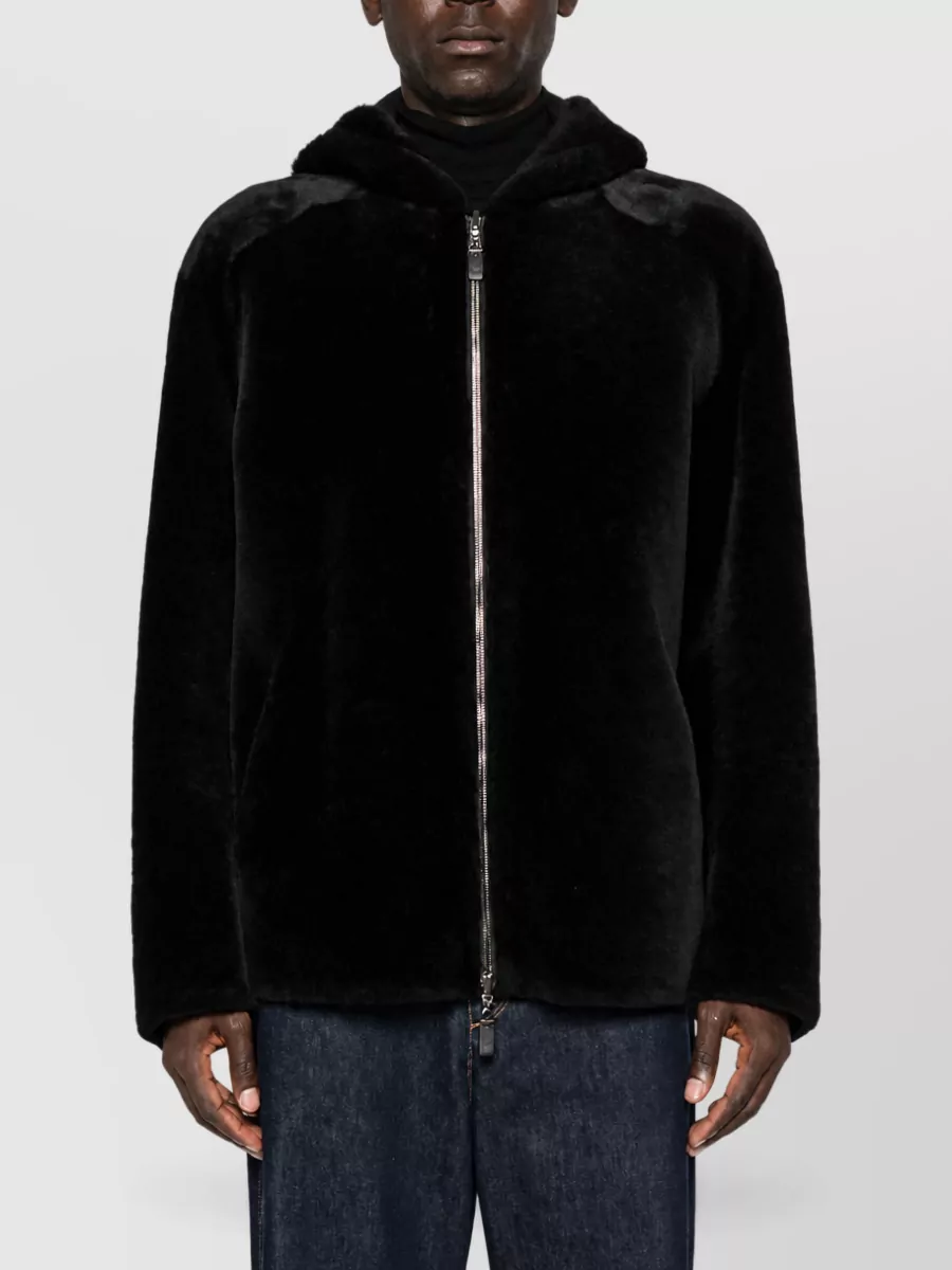 Emporio Armani Shearling Leather Jacket