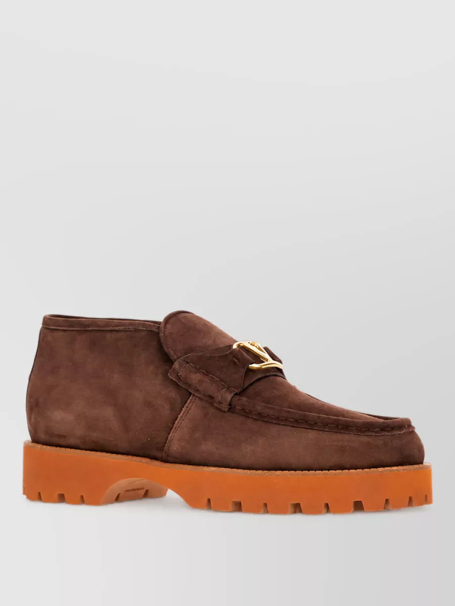 Valentino Garavani suede leather loafers