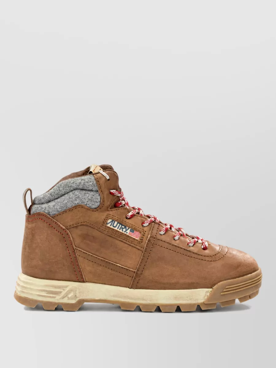 Autry Leather Lace-Up Boots