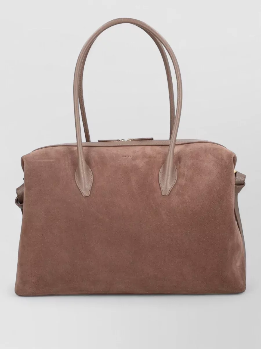 Yuzefi Brioche Large Rectangular Suede Shoulder Bag In Multi