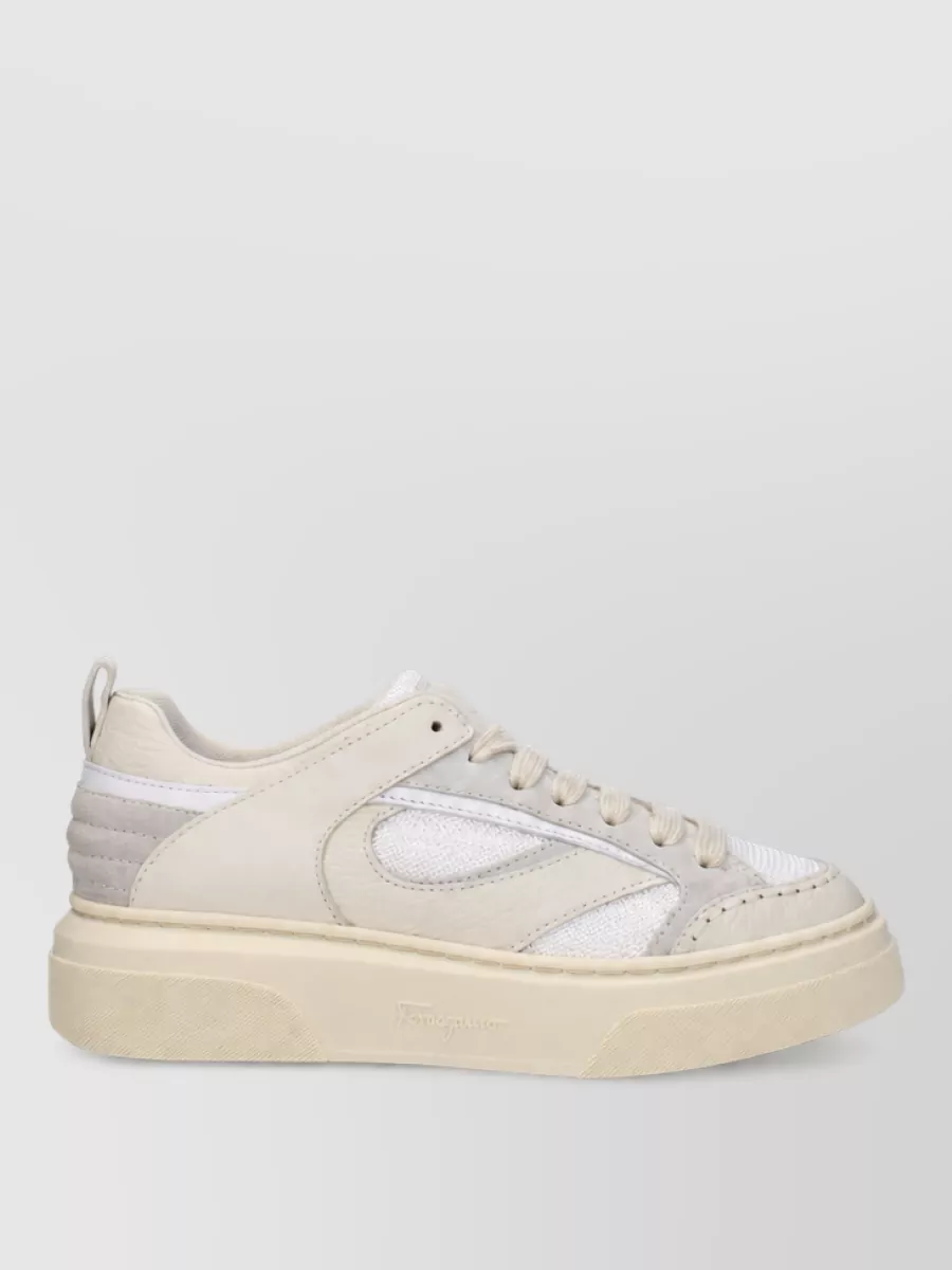 Ferragamo Leather Low-Top Sneakers