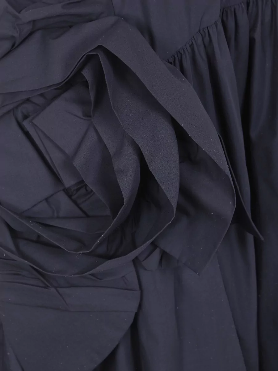 Simone Rocha Rosette Detail Sleeveless Dress Gathered Waist