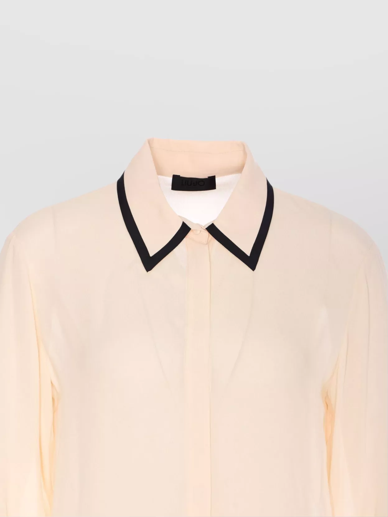 LIU •JO SHIRT WITH CONTRAST COLLAR AND LONG SLEEVES