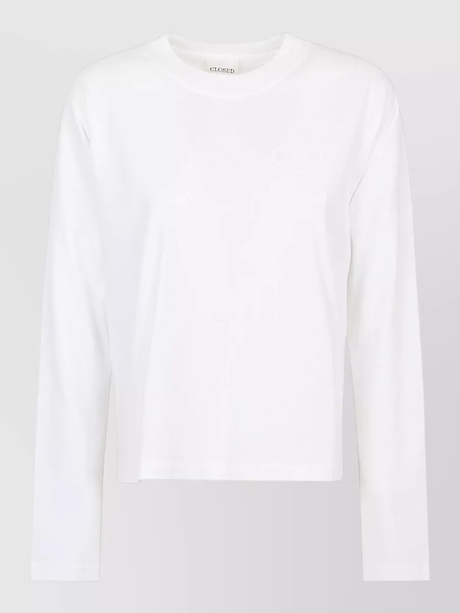 Closed Organic Cotton Crewneck Short-Sleeve Knitted Top