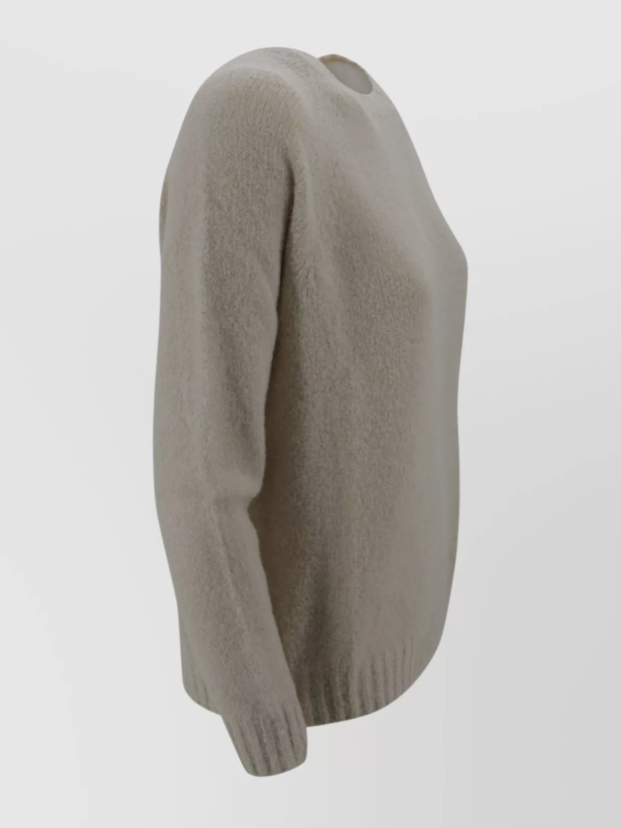 Weekend Max Mara Timeless Crew Neck Knitwear With Ribbed Details